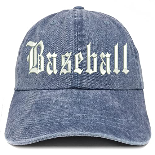 Trendy Apparel Shop Old English Baseball Washed Pigment Dyed Baseball Cap