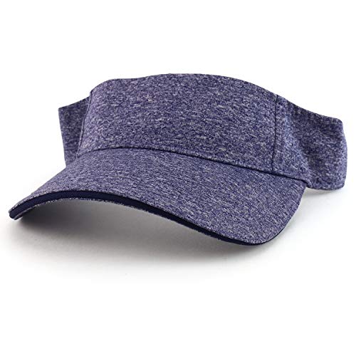 Trendy Apparel Shop Moisture Wicking Poly Jersey Sandwich Bill Sun Visor Cap