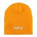Trendy Apparel Shop Salty Embroidered Made in USA Short Acrylic Knit Winter Beanie Hat