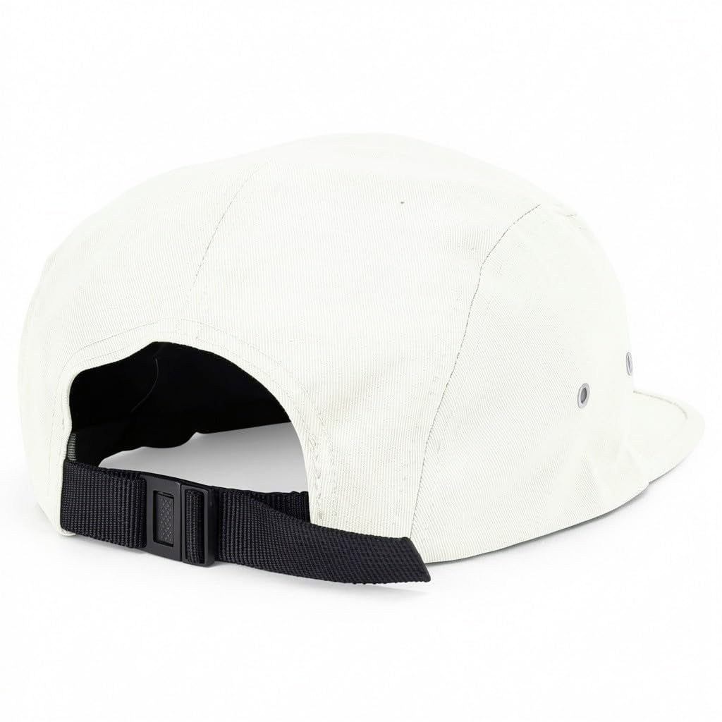 Trendy Apparel Shop XXL Oversized 5 Panel Cotton Bicycle Rider Cap - White - 2XL