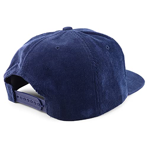 Trendy Apparel Shop Oversized XXL Structured Corduroy Flatbill Snapback Baseball Cap