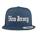 Trendy Apparel Shop New Jersey State Old English 5 Panel Flatbill Trucker Cap