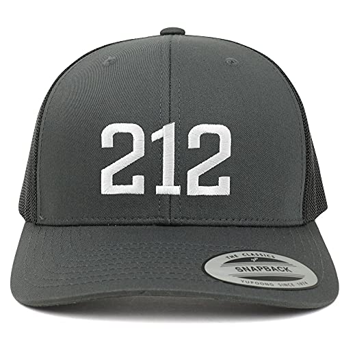 Trendy Apparel Shop New York City 212 Old English 6 Panel Trucker Mesh Cap
