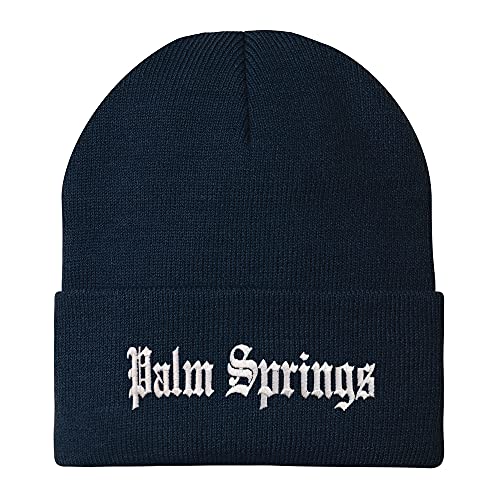 Trendy Apparel Shop Palm Springs Old English Embroidered Long Cuff Beanie