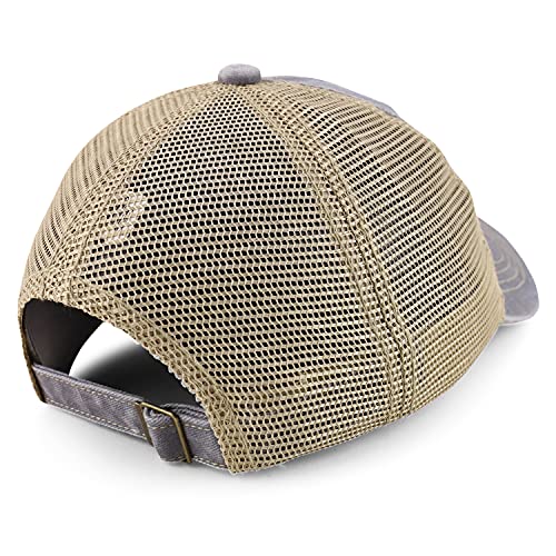 Trendy Apparel Shop Pigment Dyed Front Mesh Back Unstructured Trucker Ball Cap
