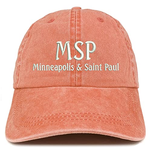 Trendy Apparel Shop MSP Minneapolis and Saint Paul Embroidered Pigment Dyed Washed Baseball Cap