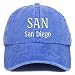 Trendy Apparel Shop SAN San Diego Embroidered Pigment Dyed Washed Baseball Cap