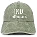 Trendy Apparel Shop IND Indianapolis Embroidered Pigment Dyed Washed Baseball Cap