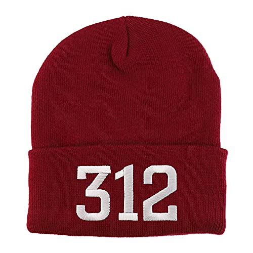 Trendy Apparel Shop 312 Chicago IL Old English Embroidered Long Cuff Beanie