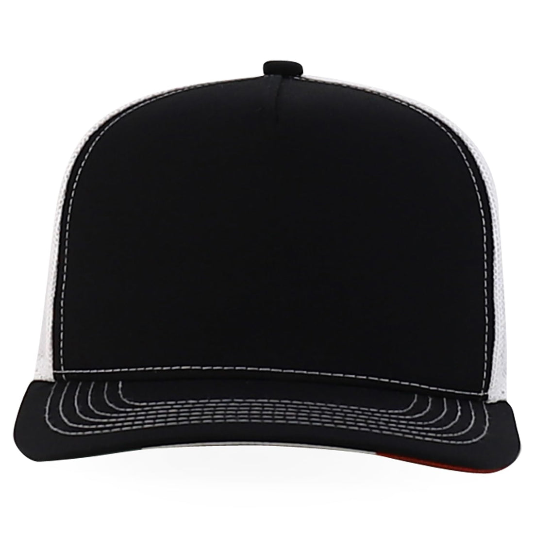 Trendy Apparel Shop 5 Panel Structured Trucker Cap with Mexico Flag Design Undervisor