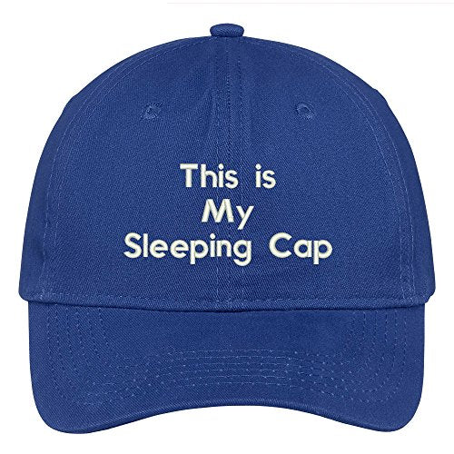 Trendy Apparel Shop This is My Sleeping Cap Embroidered Brushed 100% Cotton Baseball Cap