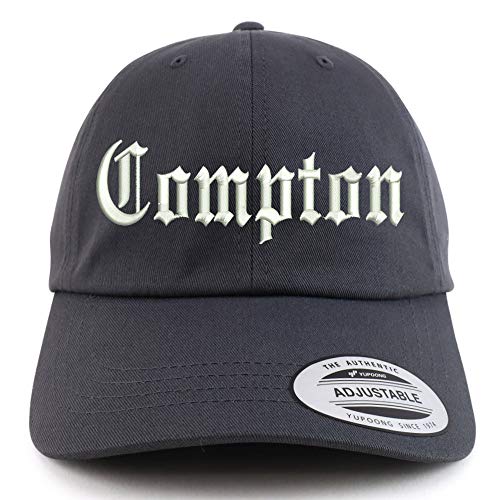 Trendy Apparel Shop XXL Compton City Old English Embroidered Unstructured Cap
