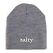 Trendy Apparel Shop Salty Embroidered Made in USA Short Acrylic Knit Winter Beanie Hat