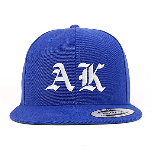 Trendy Apparel Shop Alaska AK Old English Embroidered Flatbill Snapback