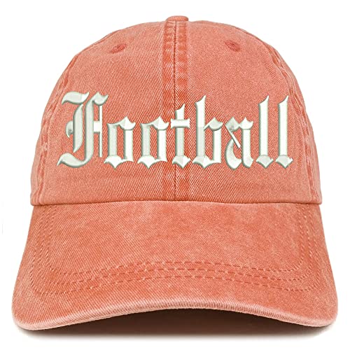 Trendy Apparel Shop Old English Football Washed Pigment Dyed Baseball Cap