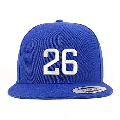 Trendy Apparel Shop Number 26 Embroidered Snapback Flatbill Baseball Cap