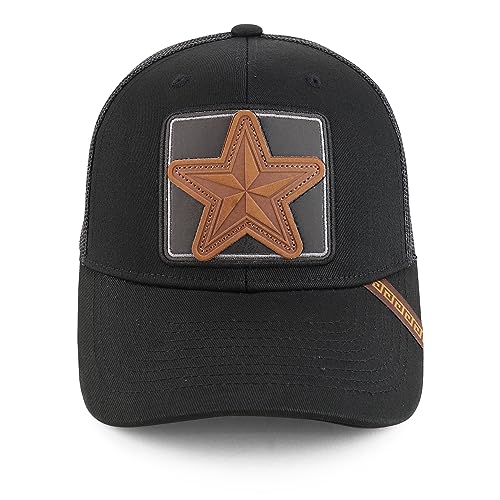 Trendy Apparel Shop Texas Star Square Patch Structured Mesh Snapback Baseball Cap