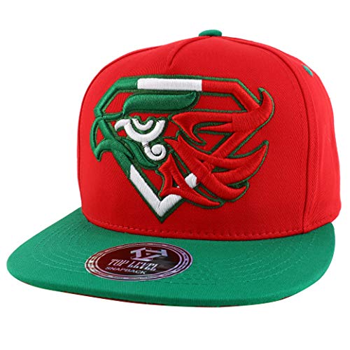 Trendy Apparel Shop Diamond Mexico Eagle Embroidered 5 Panel Flatbill Snapback Baseball Cap