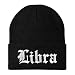 Trendy Apparel Shop Libra Old English Embroidered Long Cuff Beanie