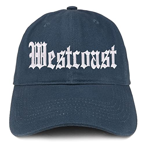 Trendy Apparel Shop Old English West Coast Low Profile Soft Cotton Baseball Cap