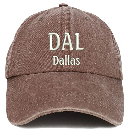 Trendy Apparel Shop DAL Dallas Embroidered Pigment Dyed Washed Baseball Cap