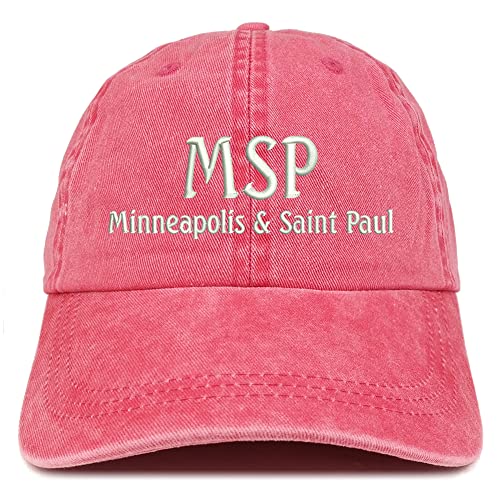 Trendy Apparel Shop MSP Minneapolis and Saint Paul Embroidered Pigment Dyed Washed Baseball Cap