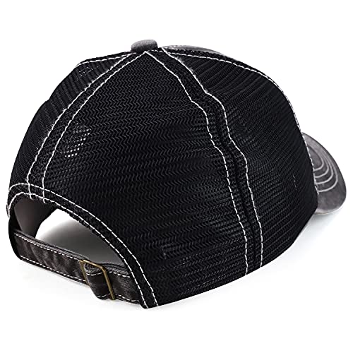 Trendy Apparel Shop Pigment Dyed Front Mesh Back Unstructured Trucker Ball Cap
