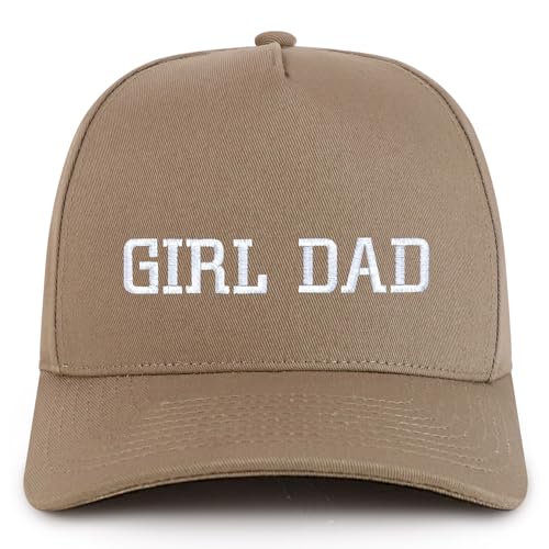 Trendy Apparel Shop Girl Dad Embroidered 5 Panel High Profile Structured Snapback Cap