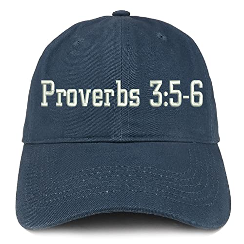 Trendy Apparel Shop Proverbs 3:5-6 Low Profile Soft Cotton Baseball Cap