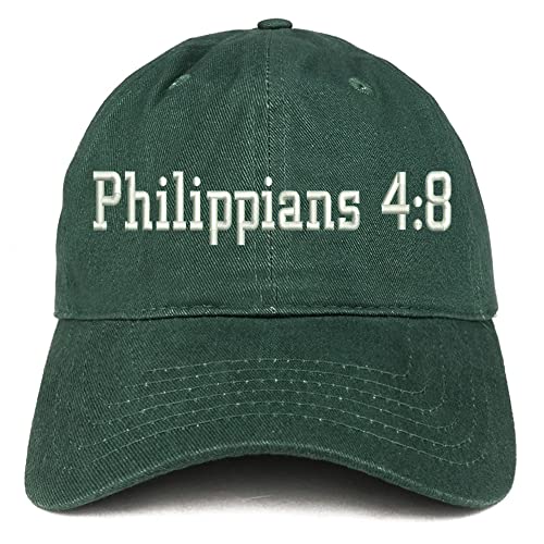 Trendy Apparel Shop Philippians 4:8 Low Profile Soft Cotton Baseball Cap