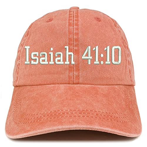 Trendy Apparel Shop Isaiah 41:10 Washed Pigment Dyed Baseball Cap