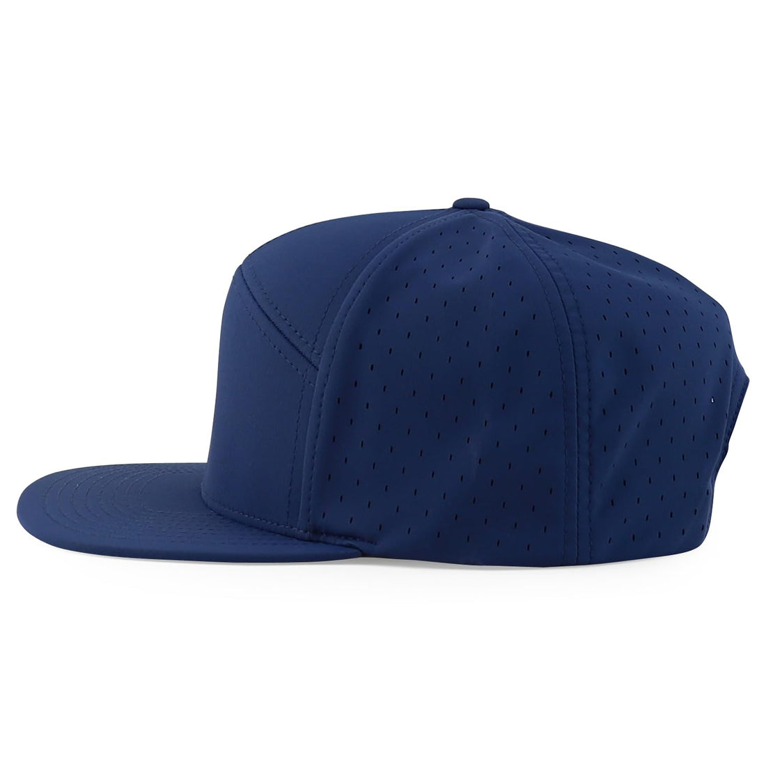 Trendy Apparel Shop Water Resistant UPF 50+ Performance 7 Panel Flatbill Snapback Cap