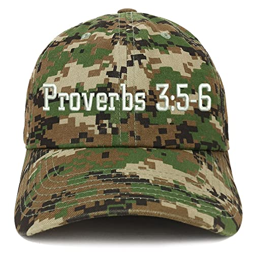 Trendy Apparel Shop Proverbs 3:5-6 Low Profile Soft Cotton Baseball Cap