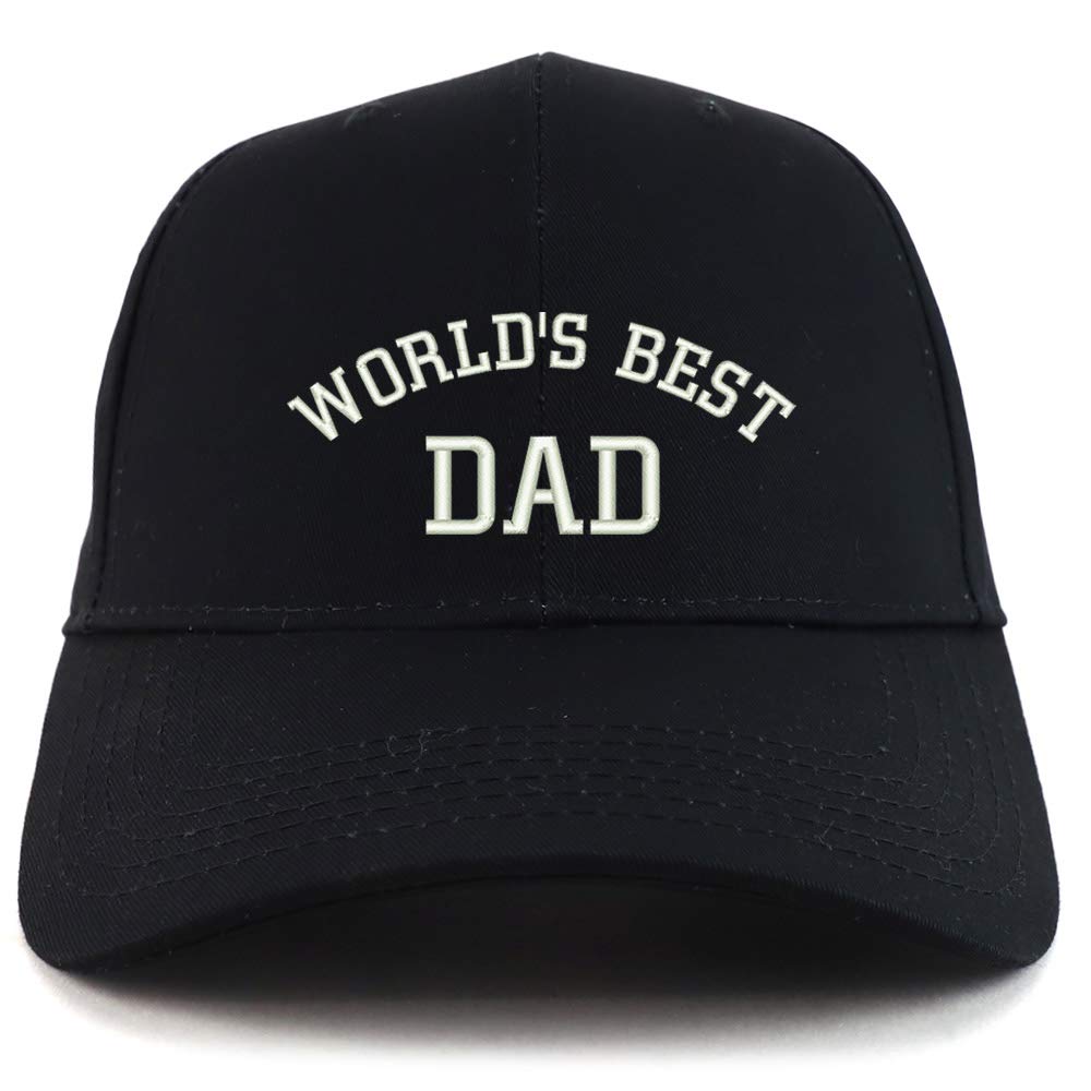 Trendy Apparel Shop World's Best Dad Cotton Embroidered Sturctured Ball Cap