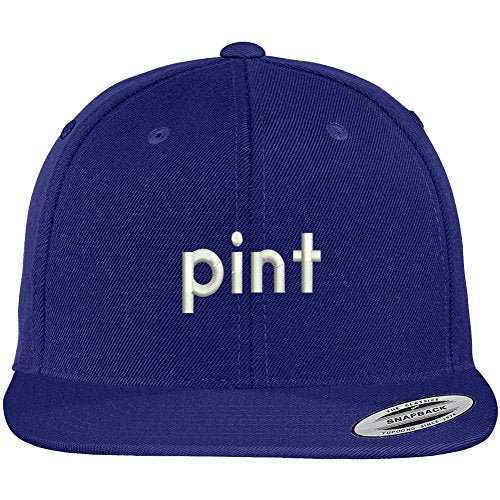 Trendy Apparel Shop Pint Embroidered Flat Bill Premium Classic Snapback Cap