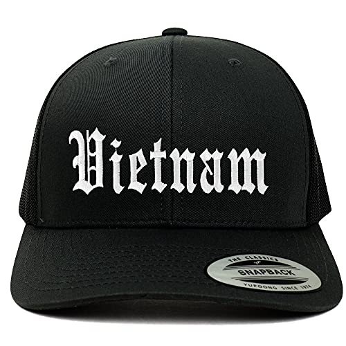 Trendy Apparel Shop Vietnam Old English 6 Panel Trucker Mesh Cap