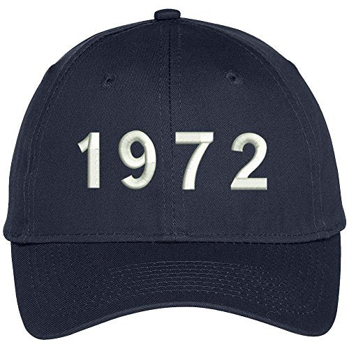 Trendy Apparel Shop 1972 Birth Year Embroidered Baseball Cap