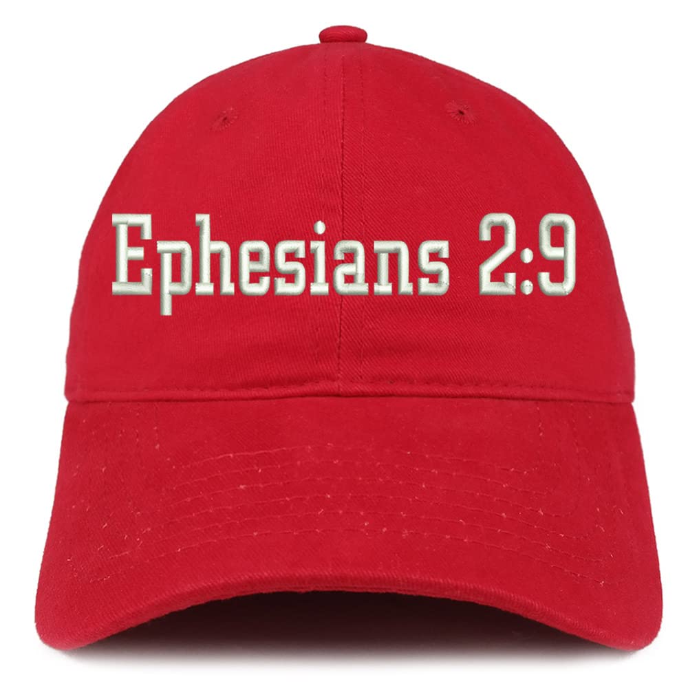 Trendy Apparel Shop Ephesians 2:9 Low Profile Soft Cotton Baseball Cap