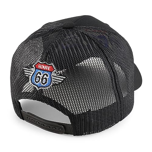 Trendy Apparel Shop Route 66 3D Embroidered Structured Mesh Back Baseball Cap