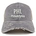 Trendy Apparel Shop PHL Philadelphia Embroidered Frayed Bill Trucker Mesh Back Cap