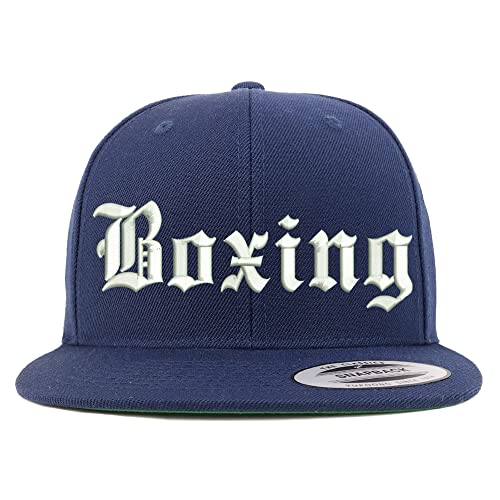 Trendy Apparel Shop Old English Boxing Embroidered Flatbill Snapback