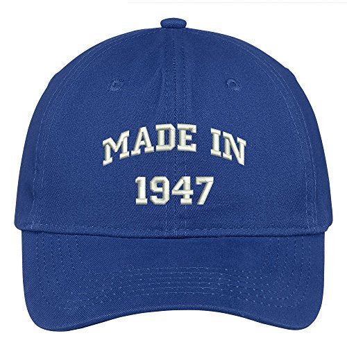 Trendy Apparel Shop Made in 1947-72nd Birthday Embroidered Brushed Cotton Baseball Cap
