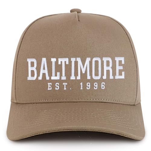 Trendy Apparel Shop Baltimore Est.1996 Embroidered 5 Panel Structured Baseball Cap