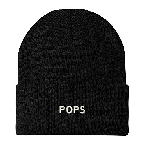 Trendy Apparel Shop Pops Embroidered Winter Long Cuff Beanie