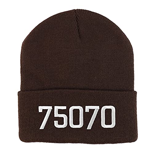Trendy Apparel Shop 75070 McKinney TX Old English Embroidered Long Cuff Beanie