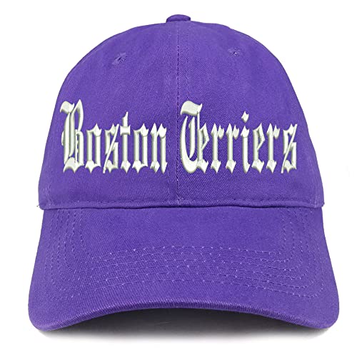 Trendy Apparel Shop Old English Boston Terriers Low Profile Soft Cotton Baseball Cap