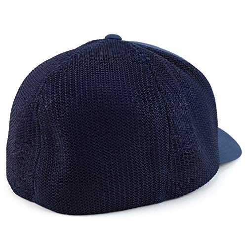 Trendy Apparel Shop Oversized XXL Texas State Outline Embroiderd Structured Fitted Trucker Mesh Cap
