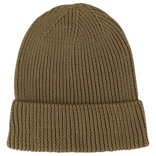 Trendy Apparel Shop Stretchy Cotton Knitted Cuff Beanie Hat