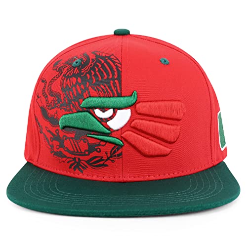 Hecho En Mexico Eagle 3D Embroidered Flat Bill Snapback Cap