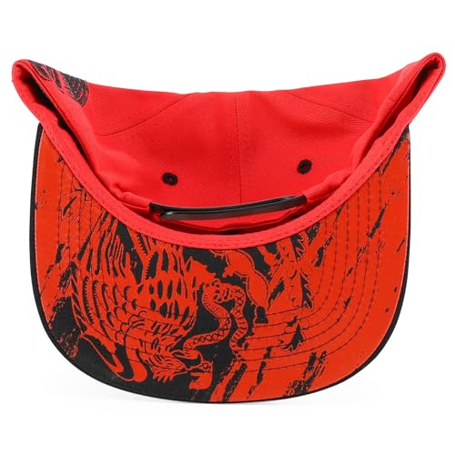 Trendy Apparel Shop Circular Mexico Eagle Embroidered Flatbill Snapback Cap